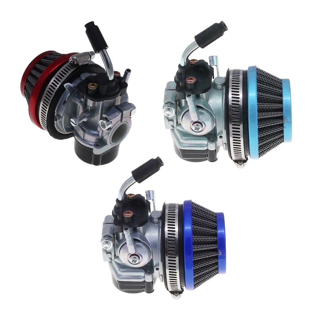 Motorcycle Carburetor, for 2 Stroke Engine, with 58mm Air Filter, Carburetor for 50cc Motorcycle Carburetor Filter