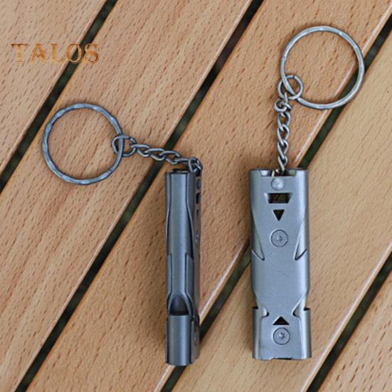 Double Tube Survival Whistle 150dB High Decibel Heavy Duty Stainless Steel Portable Travel Mini Camping Hunting Hiking Outdoor Emergency Whistle