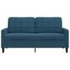 Vidaxl Sofa 2-Osobowa, Niebieski, 140 Cm, Tapicerowana Aksamitem