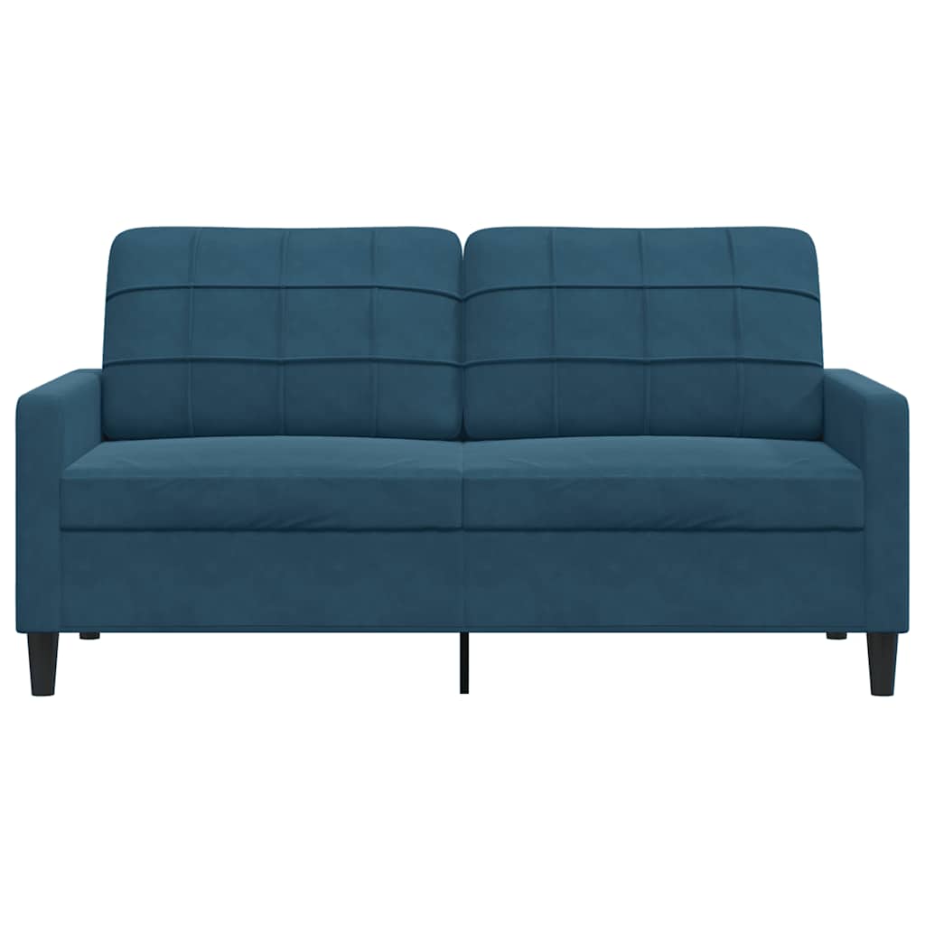 Vidaxl Sofa 2-Osobowa, Niebieski, 140 Cm, Tapicerowana Aksamitem