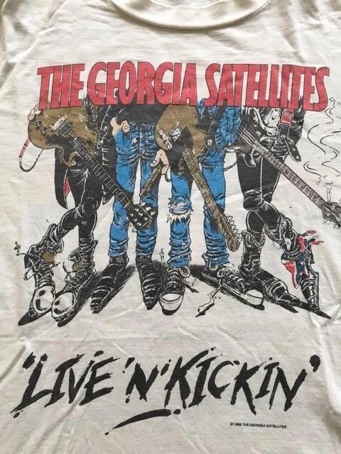 VINTAGE 1989 GEORGIA SATELLITES  LIVE  N KICKIN   T-SHIRT IM0766 Unisex T-Shirt M