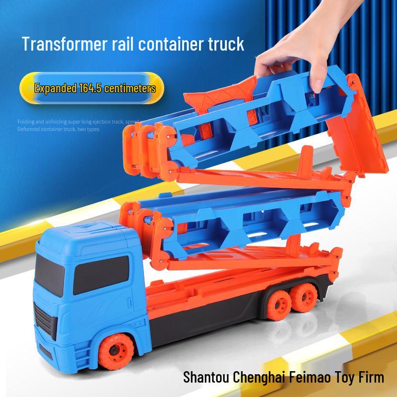 Transforming Toy Truck Car Model with Launching & Storage Features for Kids Aged 3-6
