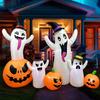 Halloween Inflatable Ghost and Pumpkin Combo Outdoor Yard Decorations Props and Ornaments Polyester 12PP Yulong Funny