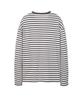 IL CORSO Bold Reversible Striped Long Sleeve T-Shirt Gray