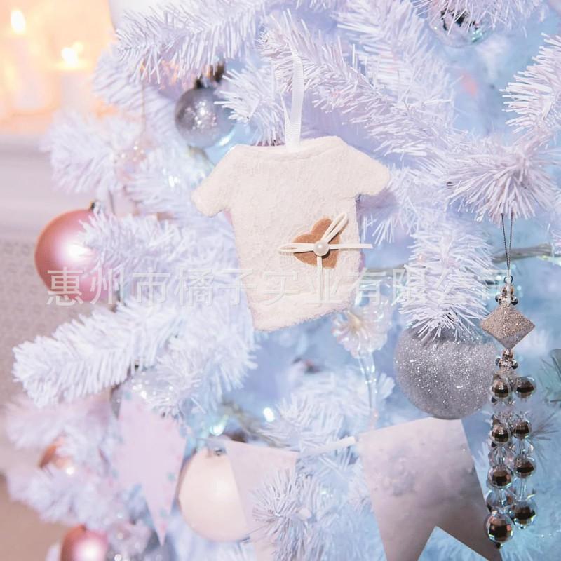 White Flocked Artificial Christmas Tree Set PVC Snow Cedar Decor Indoor Home Holiday Display