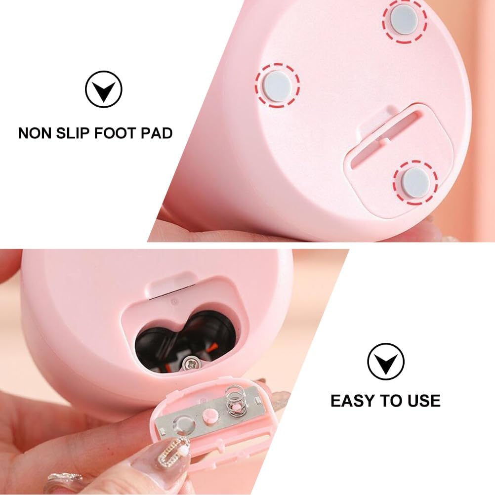 

STOBOK Electric Pencil Sharpener - Pink, Battery Operated, ABS Material, Kids Stationery, Mini, Portable 8X7CM розовый