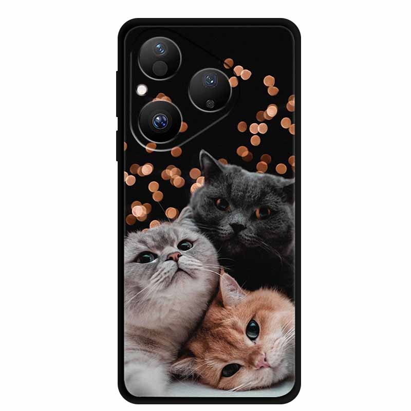 For Huawei Pura 80 5G Case Pura80 Coque Black Silicone Soft Back Cover Case For Huawei Pura 80 2025 Phone Case HED-LX9 Funda Bag