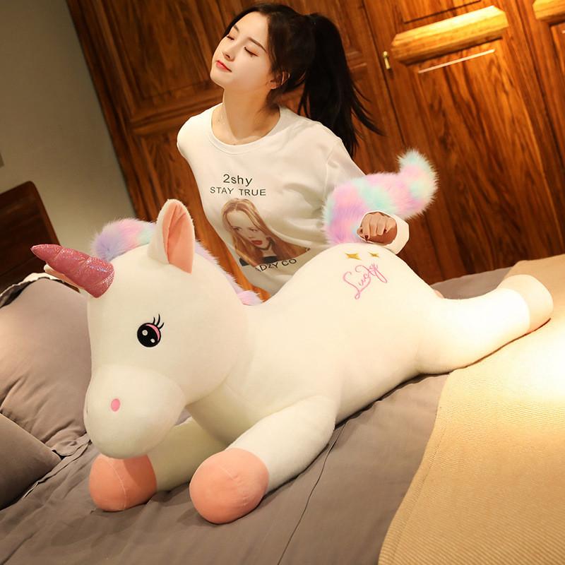 Toy Plush Unicorn Cartoon Stuffed Throw Pillow Doll Soft Cute Kids Xmas Gift