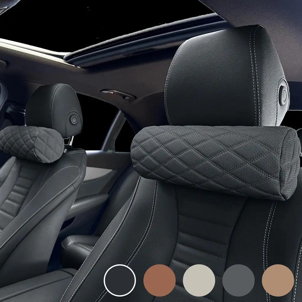 Car Headrest Four Seasons Universal Headrests Double-line Protection Cotton Headrest Accessories Memory Classic Interior Ca D8Z6