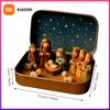 Xiaomi Handmade Mini Christmas Trough Set - Portable Pocket Size Trough Scene, Hand Painted, Suitable for Christmas Gifts