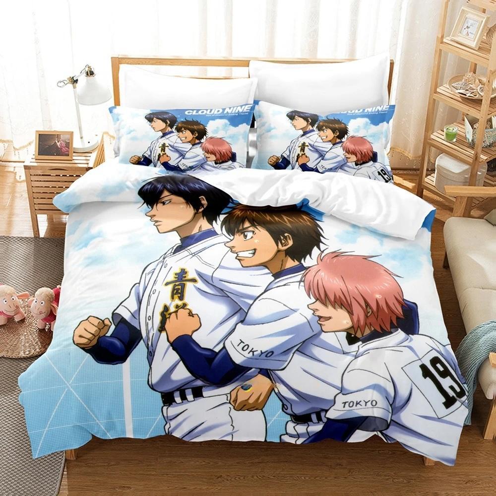 3d Print Anime Ace of Diamond 2_3pcs Bedding Set Boys Girls Twin Queen Size Duvet Cover Pillowcase Bed Kids Adult Home Textiles