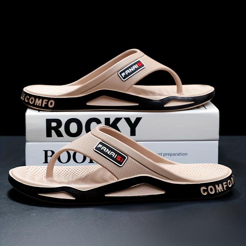 Protiskluzové pantofle pánské ploché žabky pro pohodlné venkovní plážové boty