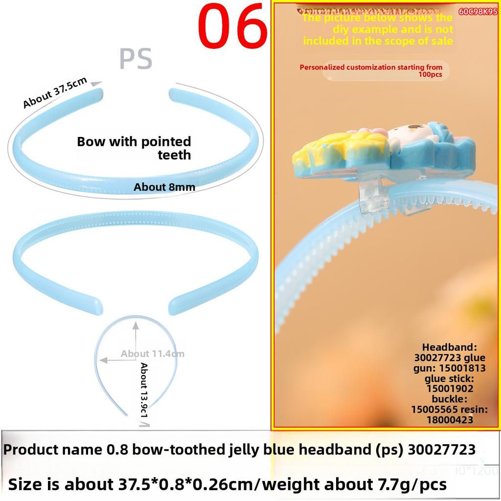 The Headband with Teeth on The Bow Surface Is A Fresh and Clean Jelly Headband with Anti-slip and Hair-pressing Properties