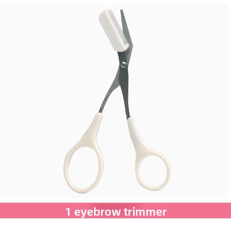 Crescent Safety Eyebrow Trimmer Set with Protective Net for Beginners