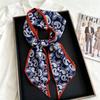 Korean Version of Rabbit Long Silk Scarf Streamer Women's Spring and Autumn New Scarf Double-layer Double-sided Decorative Scarf Handle Tied Bag