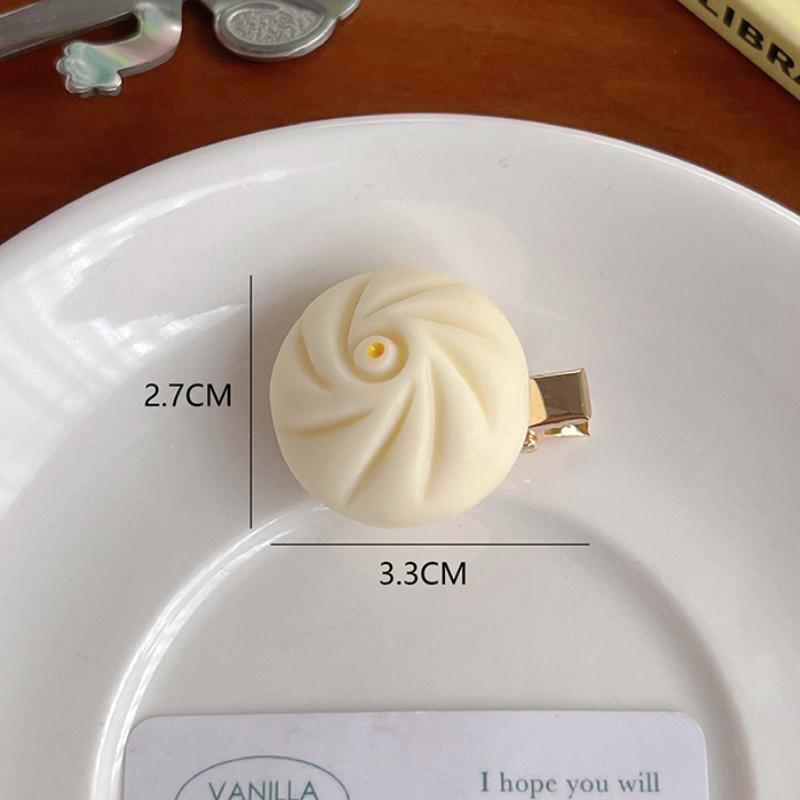 Fată Inimă Drăguț Mic dejun Agraf Simulare Mâncare Agraf Rășină Accesorii pentru păr