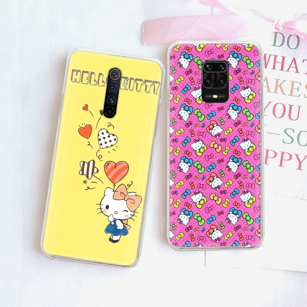 JZ21 Lovely Cartoon Hello Kitty dėklas, skirtas Samsung A04 A14 A23 M33 M53 Realme 10 9 C35 C55 VIVO Y02 X80 Infinix Hot 30 Note 11 Tecno Spark 8P Pro