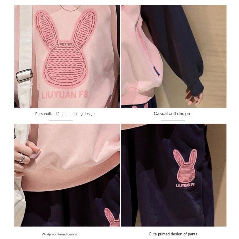 Conjunto de suéter para niña de 5 a 14 años, ropa de moda para primavera y otoño, conjunto deportivo de dos piezas, Top y pantalones
