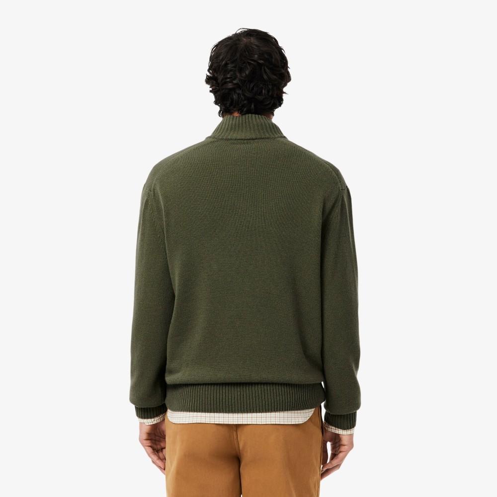 Lacoste Men's Wool Blend Half-Zip Sweater AH3052-55NE9F