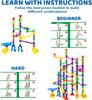 JOYFY 170Pcs Glowing Marble Run Construction Building Blocks Toys STEM Educational Building Block Toy for kid Christmas Gift