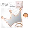 [A0729] - Small Decorative Wooden Mirror 'Couronne' - 18x15 Cm