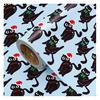 Christmas Cat Wrapping Paper 16.4 Ft Cute Black Cats Gift Wrap Roll Holiday Gift Wrap for Boys Girls Cat Lovers Christmas Party