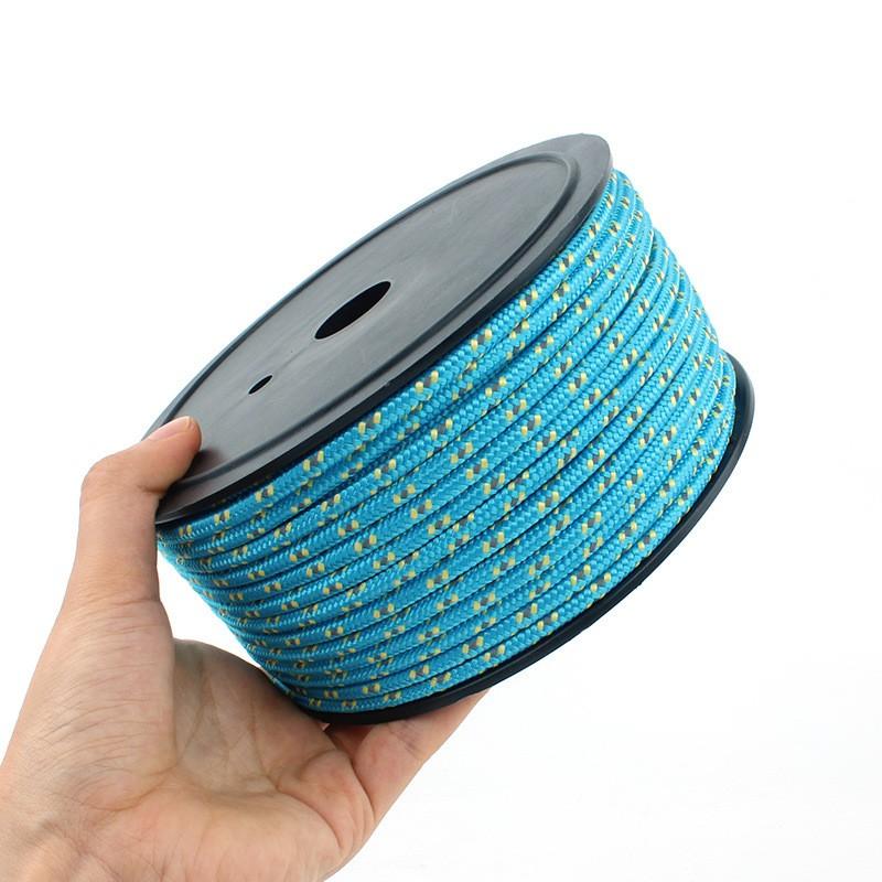 5mm Thick Reflective Outdoor Rope 50m Camping Tent Guy Line Windproof Tie Down Tarp Canopy Laundry