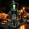 Unique Garden Yard Art Faceless Witch Statue, Glow-in-The-Dark Ornament, Luminous Resin Figurine for Halloween Table Centerpiece Indoor Outdoor Decor