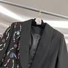 Eleganter Damen Slim-Fit Blazer - Frühjahrskollektion 2026 mit buntem Strass-Design