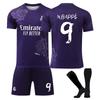 Підлітки Діти Дорослі Індивідуальне Ім'я Футбольна Форма 24/25 Реал Мадрид Y3 Фіолетовий #9 Мбаппе Спортивний Тренувальний Комплект з Шкарпетками