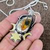Bumble Bee Jasper Gemstone 925 Sterling Silver Jewelry Pendant 2.17" KKG-562