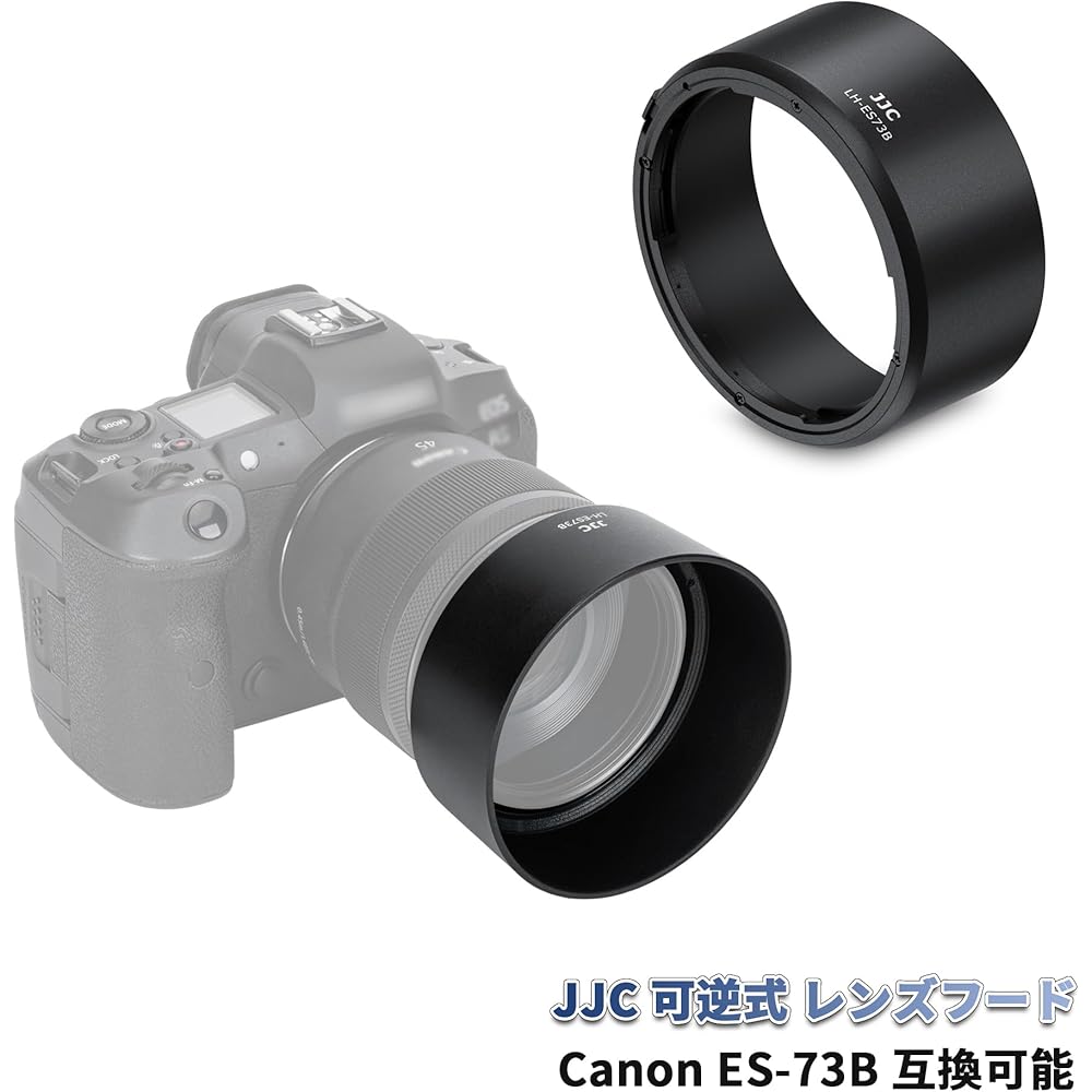 JJC ES-73B Reversible Lens Hood for Canon RF 45mm F1.2 STM Lenses, Compatible with Canon ES-73B, ...