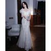 French Evening Dress Dress Female Banquet Temperament Sequined Fishtail Dress Fairy Dress Long Dress Niche Birthday Party Dress