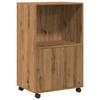 VidaXL Armoire à roulettes chêne artisanal 55x40x91 cm bois ingénierie, classeur, armoire de classement pour maison, 853190