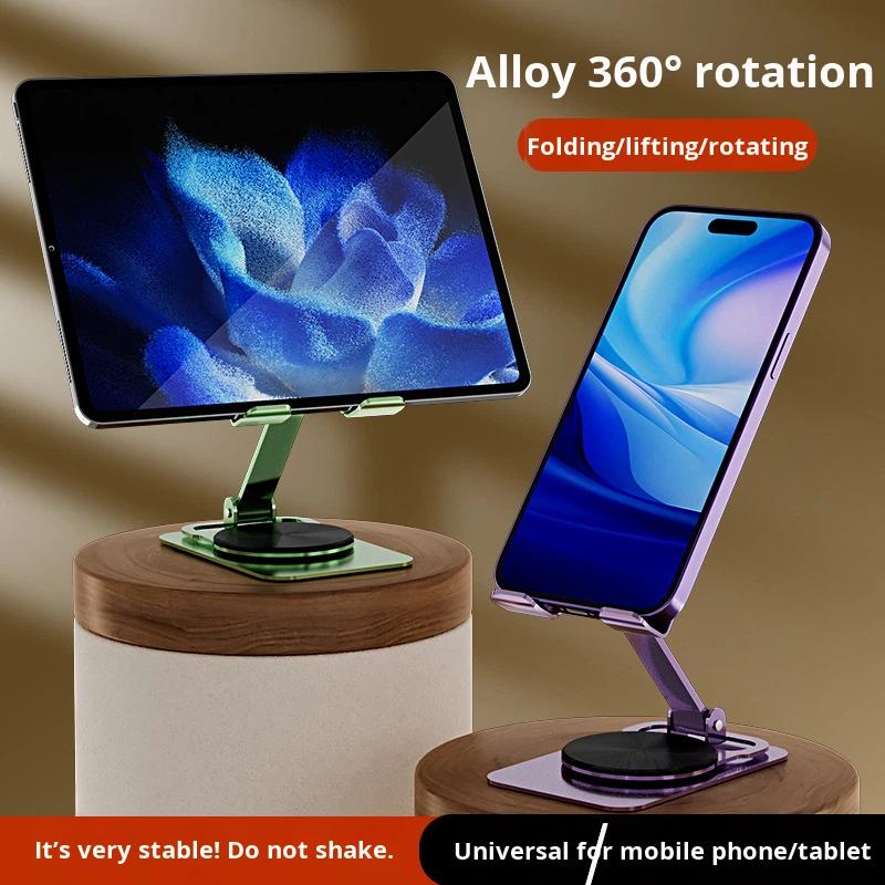 T16 Multifunctional Metal Waterproof 360 Degree Rotating Foldable Holder for Phones Tablets Anti-Slip Phone Holder