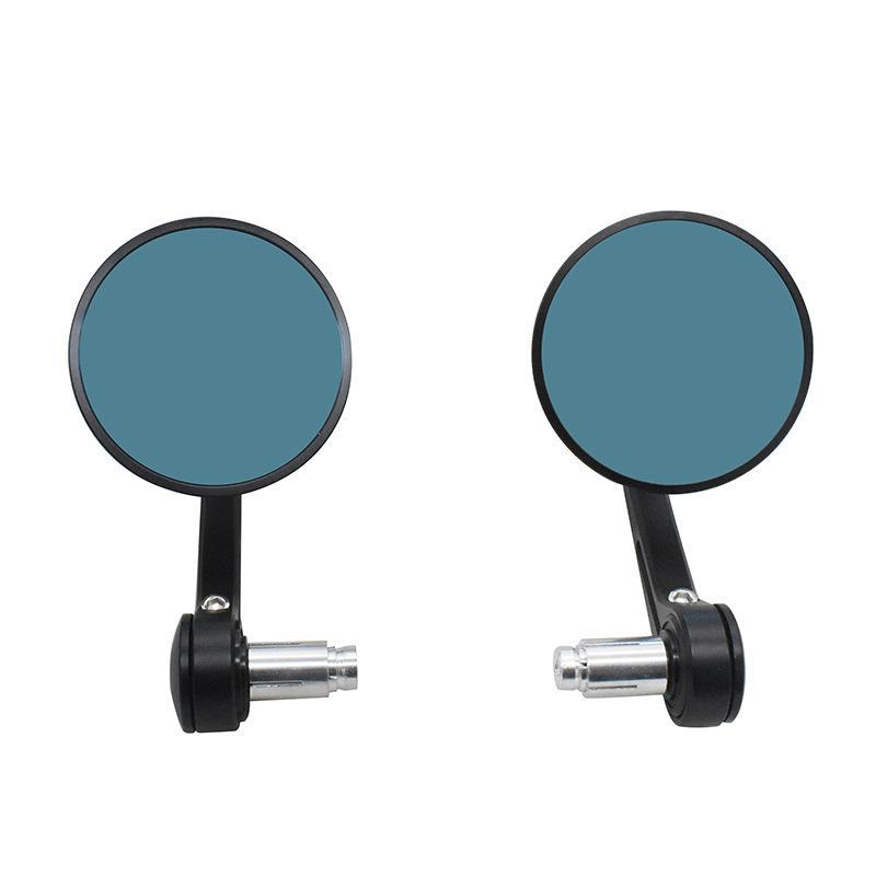 22mm Motorcycle Bar End Rearview Mirror with Complete Install Hardware Fit 17-19mm Handlebar Bore for DIY Modification