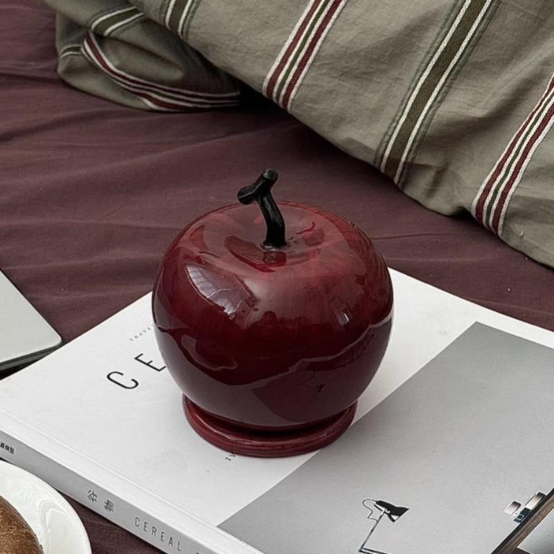 Light Luxury Advanced Creative Apple Ceramic Toothpick Storage Jar Personality Living Room High Appearance Decorative Ornament