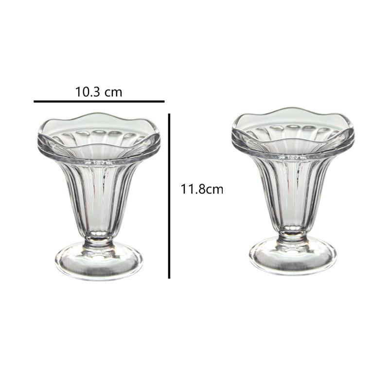 

190ml/220ml Elegant Cocktail Glass Dessert Bowl High End Transparent Ice Cream Cup Mojito Cup Cold Drink Mug Party Beverage Cup 2pcs