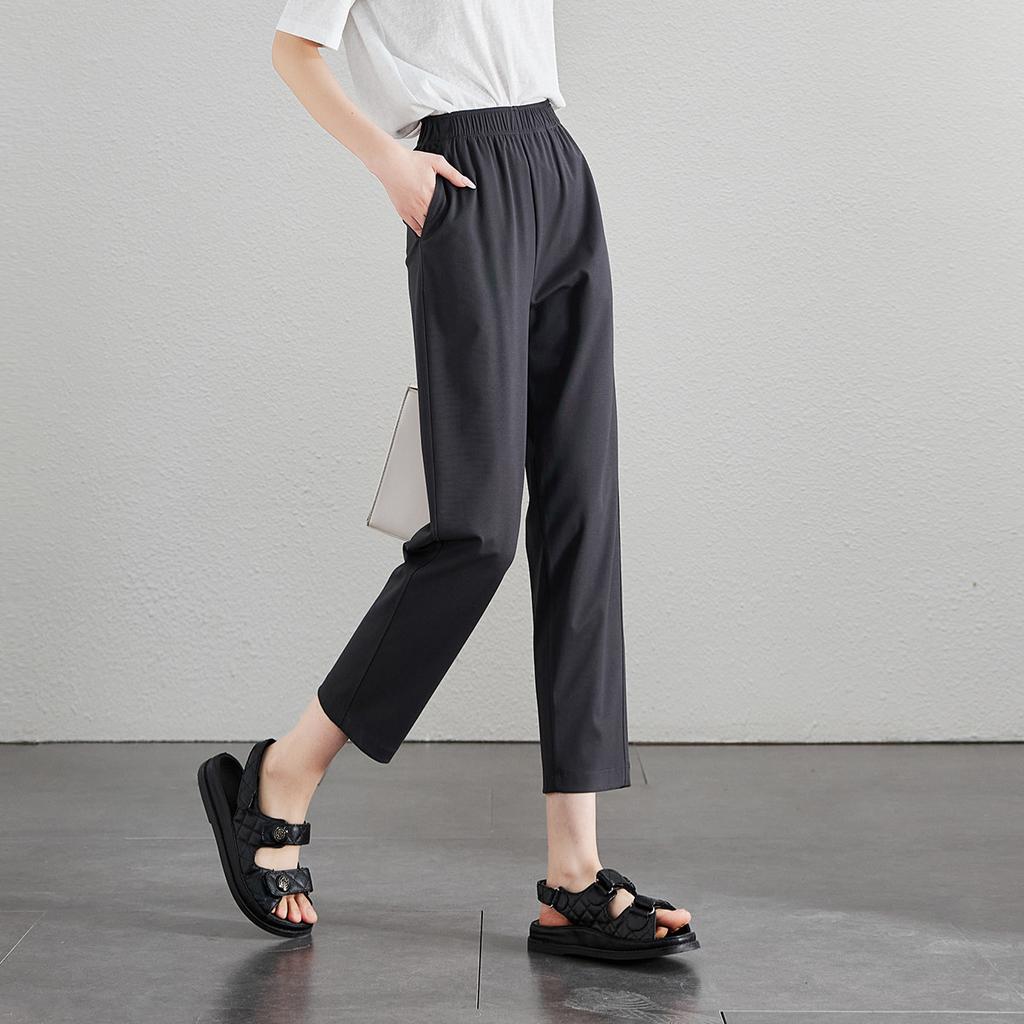 Comfortable and stretchy slim fit women's 2025 summer loose and versatile slimming casual pants with a sense of drape