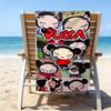 proof beach towel with a Pucca1 pattern - soft,absorbent,quick-drying,machine washable - perfect for swimming,camping,bathing
