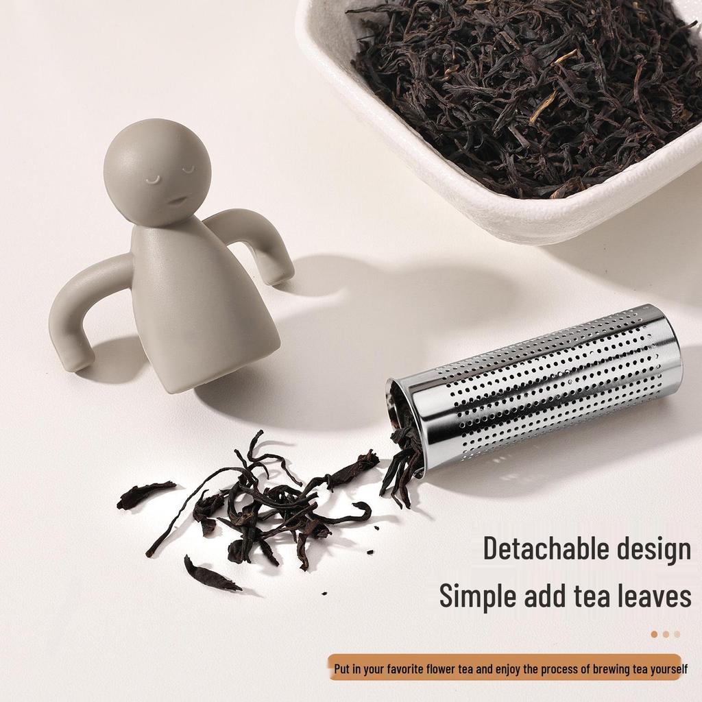 Creative Silicone Doll Tea Infuser - Stainless Steel, Small Tea Strainer Perfect for Home or Office
