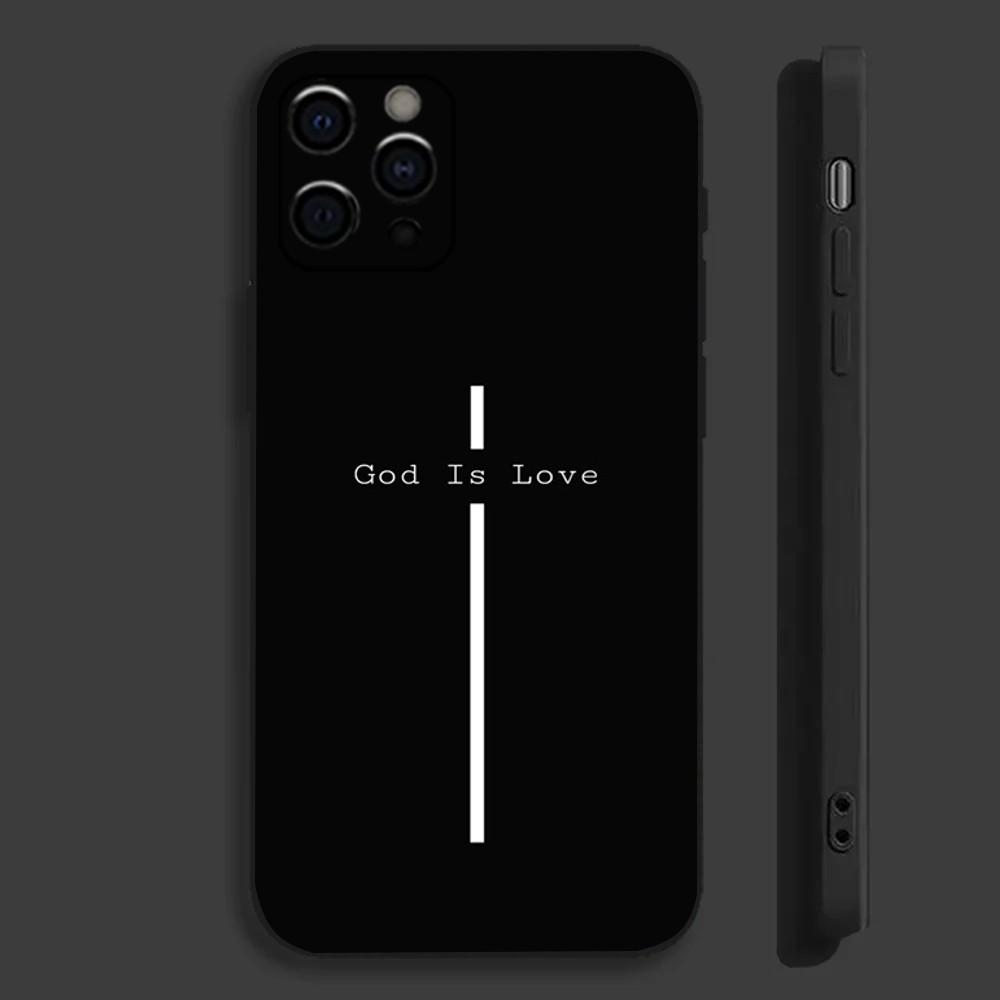 Verse of The Christian Bible Jesus Phone Case For Apple iPhone 15,14,13,12,11,Pro,X,XS,Max,XR,Plus,Mini Soft Black Cover
