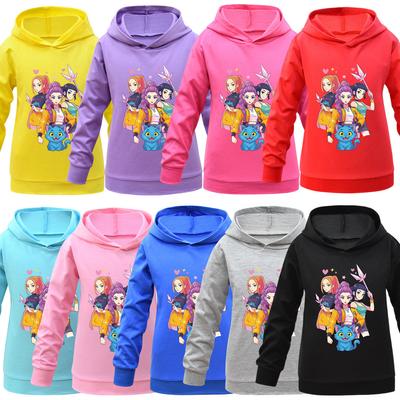 Kids Girls Anime Cartoon K-POP Rumi Zoey Mira Printed Casual Long Sleeves Sweatshirt Hoodies