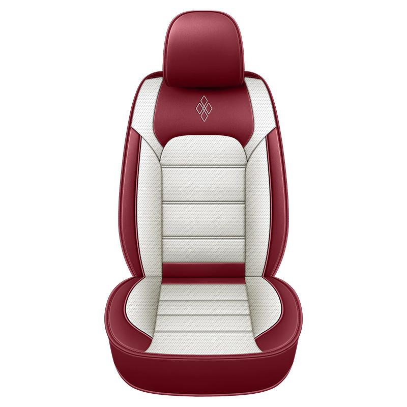 Universal 5 Seater PU Leather Car Seat Covers Complete Set, Anti-Slip Cushion Protector for Most Sedans, Christmas Gifts