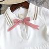 2024 Girls' Short-Sleeve White Princess Dress - Fashionable Summer & Autumn Children's Clothing