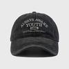 Gorra de béisbol retro vintage de algodón para hombre y mujer, con letras bordadas en mezclilla, de algodón, suave, informal, unisex.