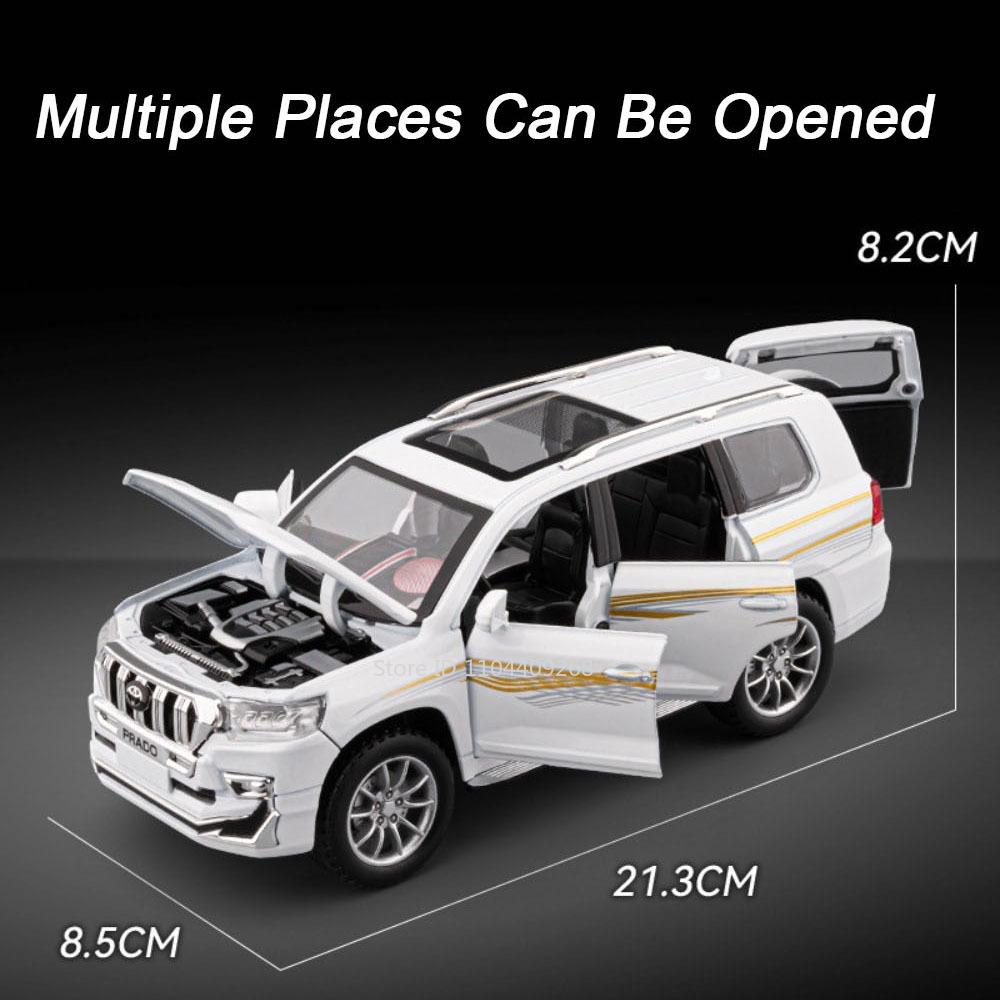 Scale 1:24 Prado Alloy Remote Control Car Model Toy Doors Opened Metal Diecast High Simulation Cars Models Home Decor Ornaments