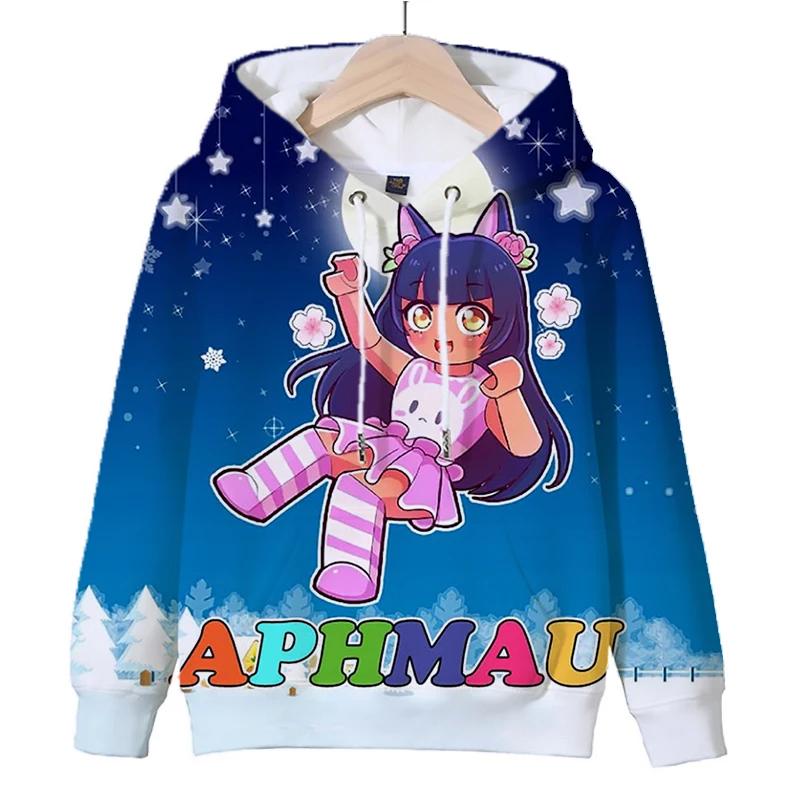 3D Hra Aphmau Potisk Mikina s Kapucí Dětské Mikiny s Kapucí Kreslené Anime Mikiny Jaro Podzim Dětské Oblečení Harajuku Mikiny Přes Hlavu