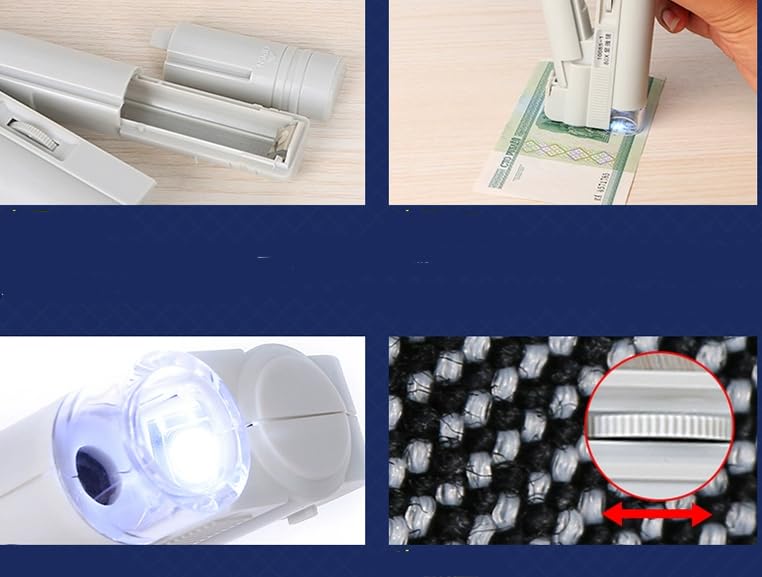 100x Magnification Microscope with Scale Measurement, LED Light, Double Tube, Portable Magnifying Glass with Graduated Scale, Handheld Magnifier for