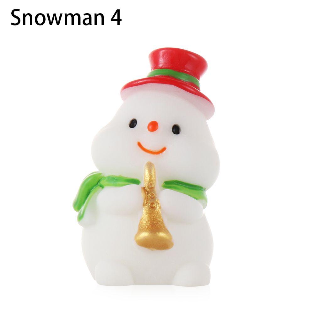 Bonsai Decor Micro Landscape Christmas Figurines Miniature Snowman Santa Claus Xmas Tree